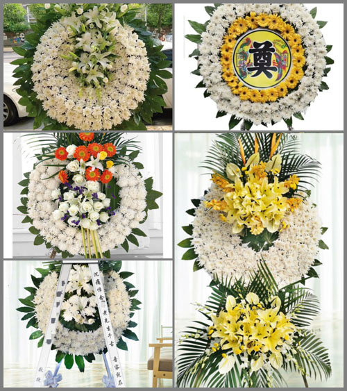 湖北襄阳市谷城县石花镇彪家庙村花圈速递
